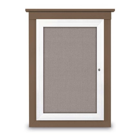 United Visual Products Single Door Enclosed Cathedral Letterboa UV1301CD-GOLD-BLUE